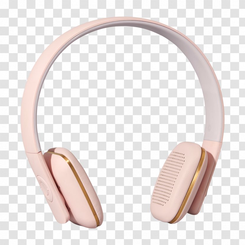 KREAFUNK AHead Headphones Headset Wireless Bluetooth - Loudspeaker - USB Pink Transparent PNG