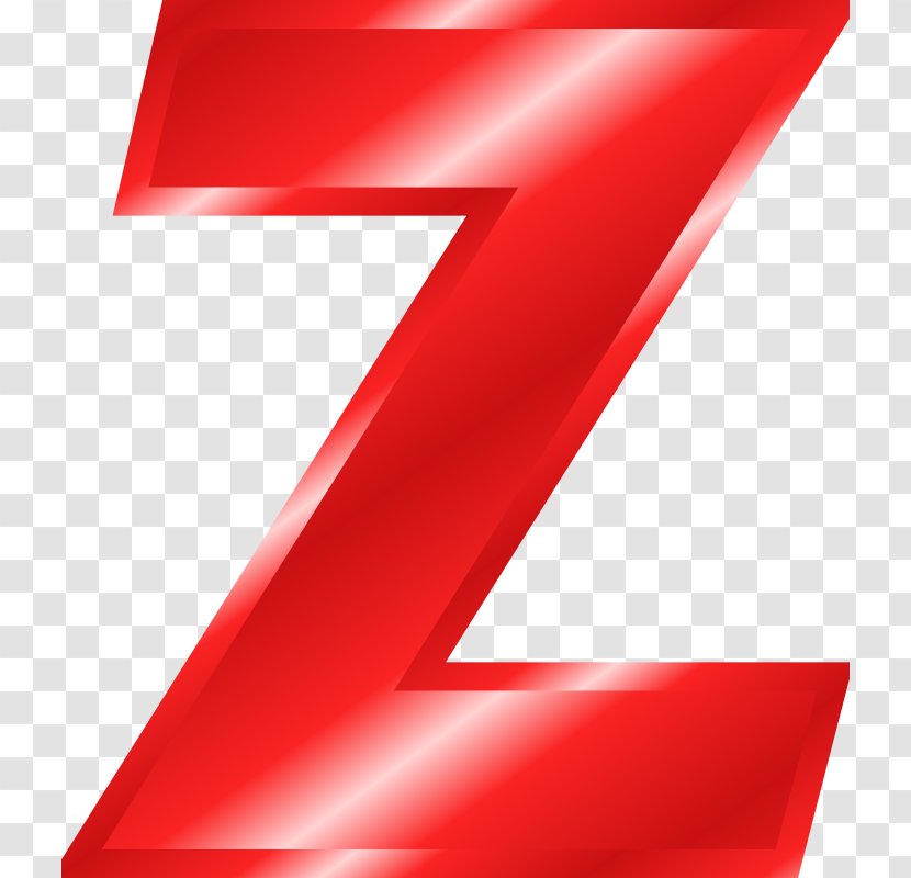 Letter Z Alphabet Clip Art - Red Neon Transparent PNG