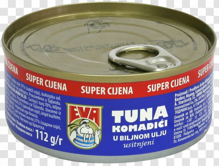 Thunnus Tin Can Vegetable Oil Fish - Skipjack Tuna Transparent PNG