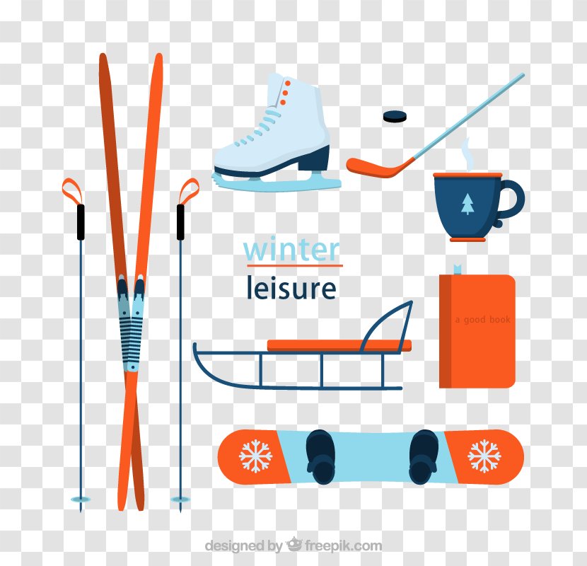 Sports Equipment Winter Sport Ice Skate Skating - Vector Elements Of Transparent PNG