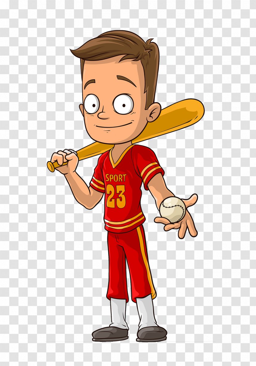 Baseball Cartoon Royalty-free - Boys Transparent PNG