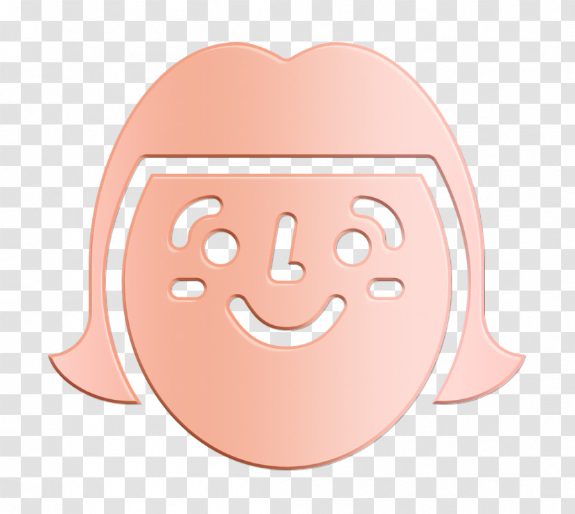 Woman Icon Emoji Icon Happy People Icon Transparent PNG
