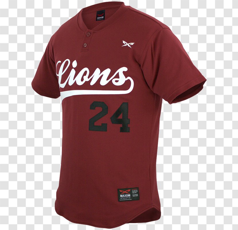 Sports Fan Jersey T-shirt Sleeve Milwaukee - Maroon - Baseball Material Transparent PNG