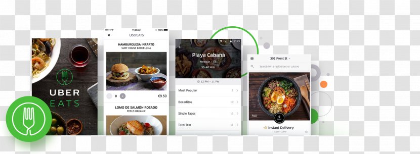 Smartphone Uber Eats Food Delivery - Transport Transparent PNG