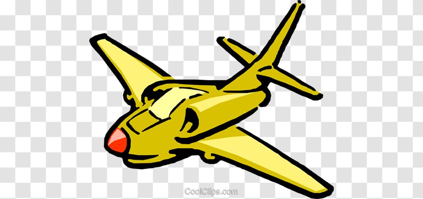 Airplane Jet Aircraft Drawing Clip Art - Yellow Transparent PNG