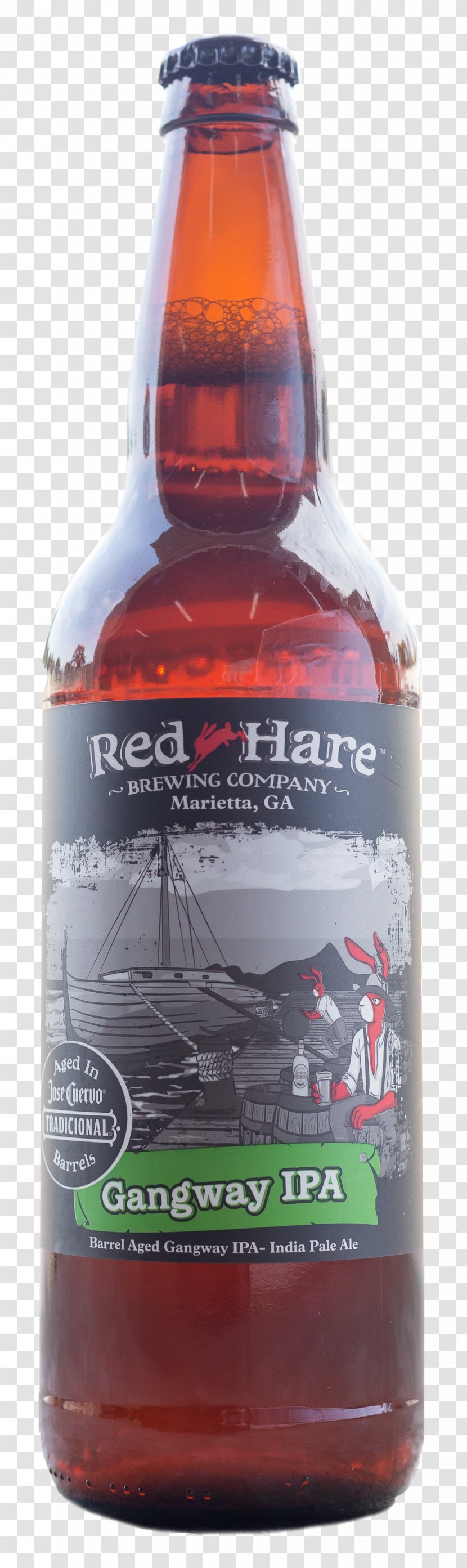 India Pale Ale Red Hare Brewing Company Glass Bottle Beer Transparent PNG