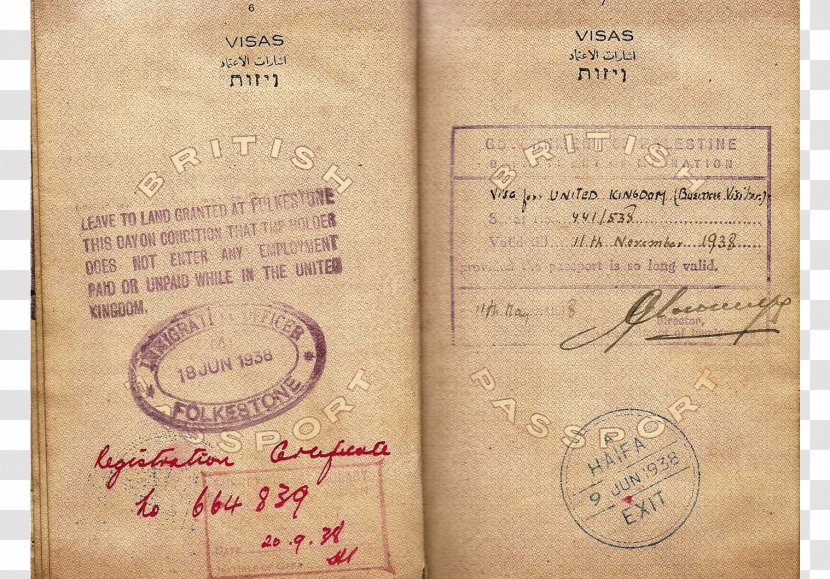 United States Passport Document Second World War Paper - Text Transparent PNG