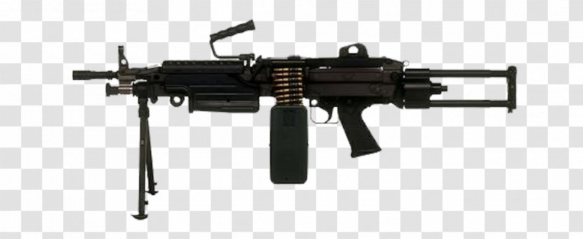 M249 Light Machine Gun Squad Automatic Weapon FN Minimi Firearm - Watercolor - US Transparent PNG