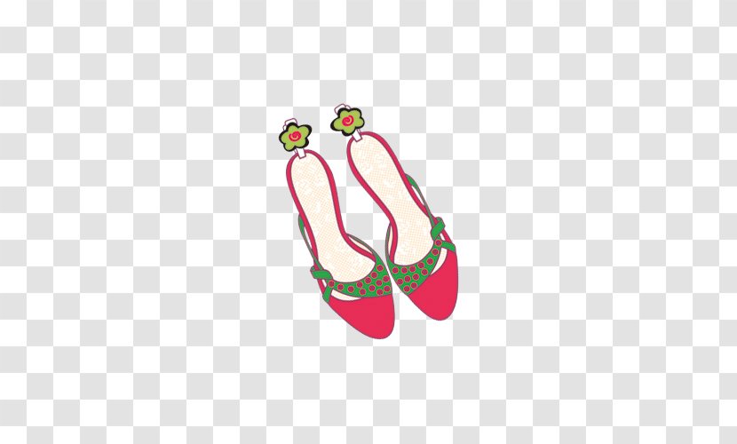 Shoe Cartoon Clip Art - Outdoor - Lovely Lady High Heels Transparent PNG