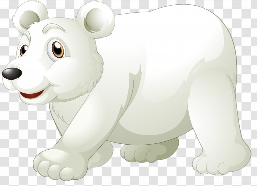 Polar Bear Cartoon - Tree Transparent PNG