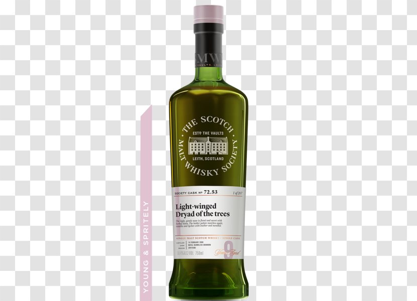 Single Malt Whisky Scotch Whiskey Speyside - Glass Bottle Transparent PNG