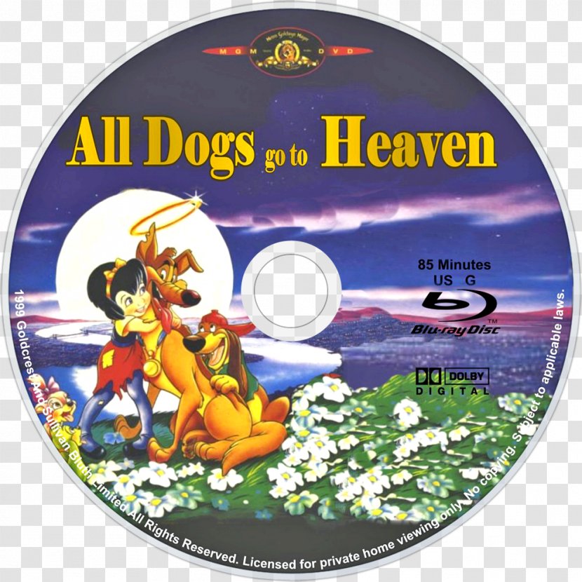 DVD All Dogs Go To Heaven Blu-ray Disc Film Animated Cartoon - Bluray - Dog Transparent PNG