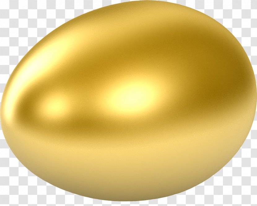 The Goose That Laid Golden Eggs Easter Bunny Egg Clip Art - Gold Paint Transparent PNG