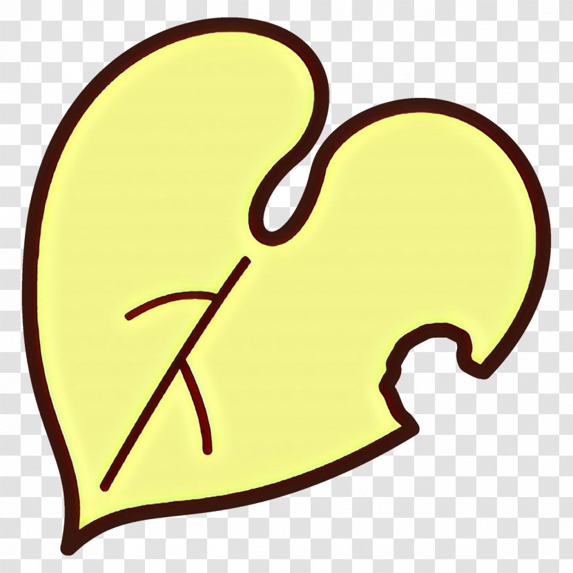 Yellow Heart Symbol Transparent PNG