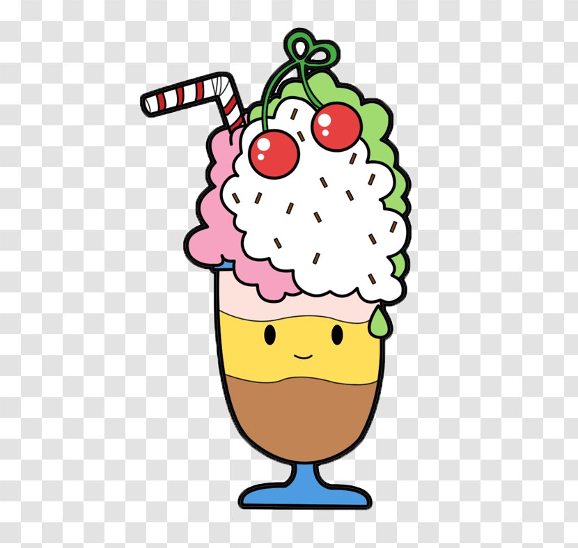 Ice Cream Cone Sundae Milk - Drawing Transparent PNG