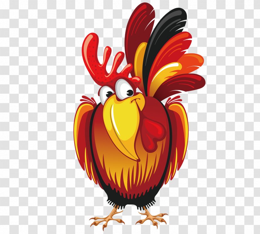 Chinese New Year Public Holiday Rooster - Flower - Cartoon Big Cock Transparent PNG