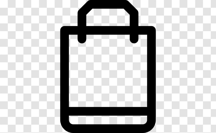 Shopping Bag Icon - Text - Black And White Transparent PNG
