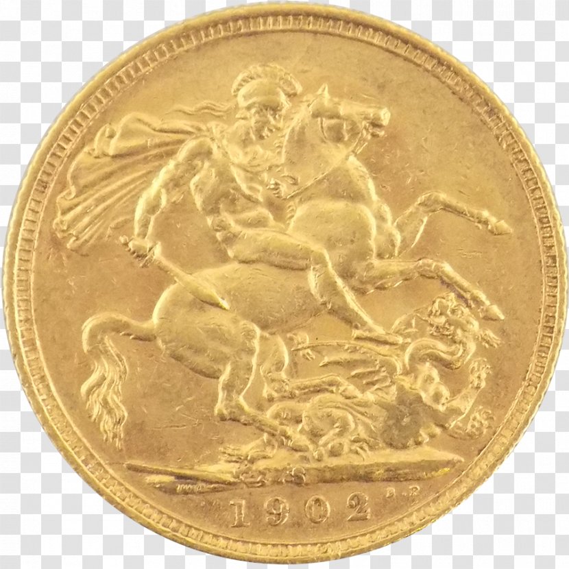 Half Sovereign Gold Coin - A Transparent PNG