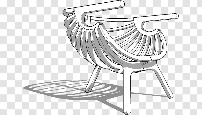 Chair Drawing SketchUp Line Art Dining Room - Living - Lounge Transparent PNG