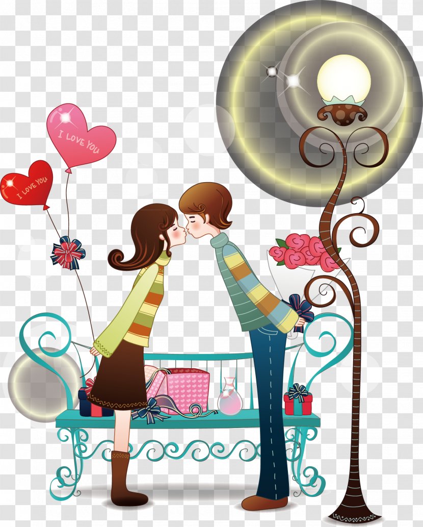 Cartoon Love Clip Art - Couple Transparent PNG