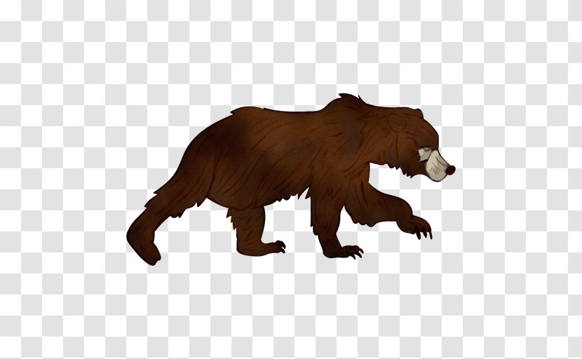Grizzly Bear Brown Animal Figure Terrestrial - Toy - Wildlife Transparent PNG