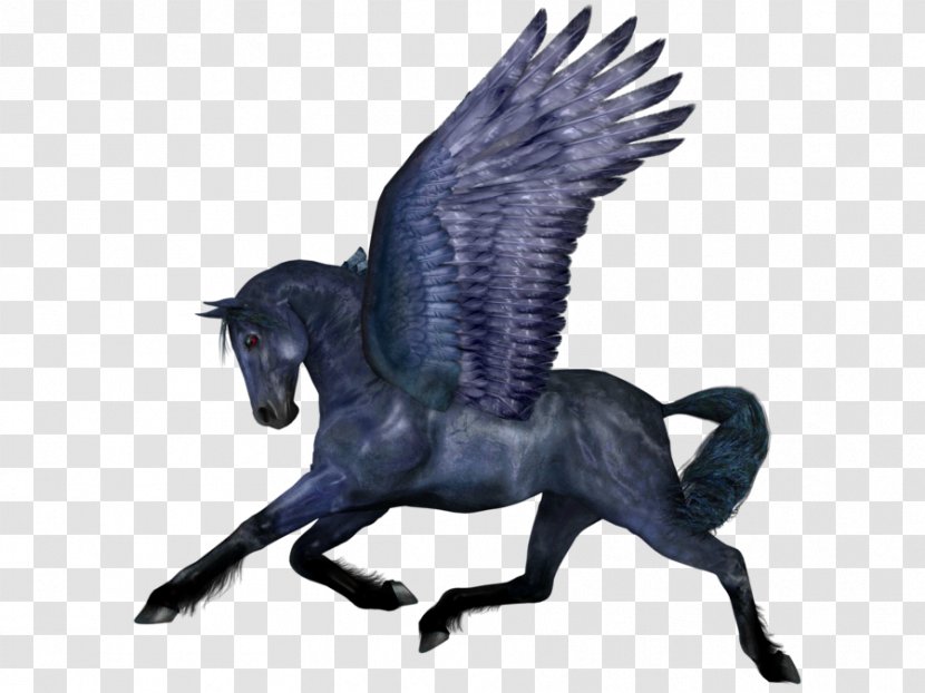Horse Pegasus - Fauna - Blue Transparent PNG