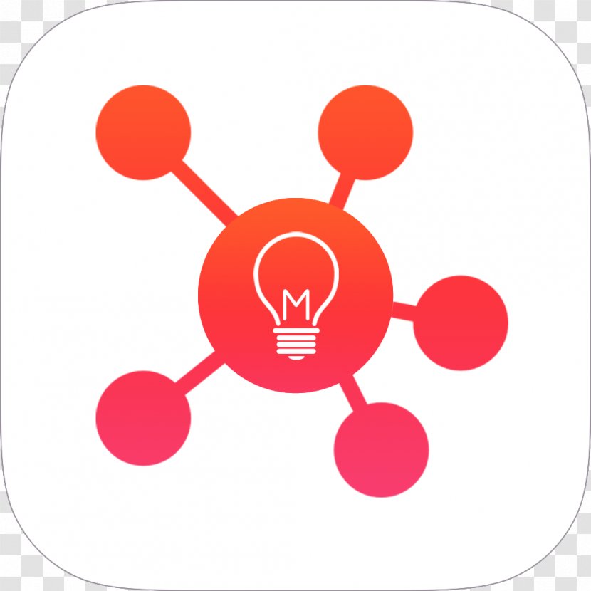 Mind Map Mobile App Store Vector Graphics - Red - Iphone Transparent PNG
