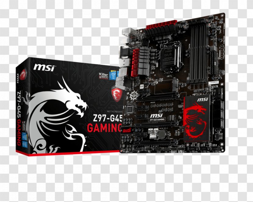 MSI Z97-G45 GAMING Motherboard LGA 1150 Intel Z97 Express ATX RAID Gigabit Ethernet Z87-G45 Gaming - Brand - Computer Transparent PNG