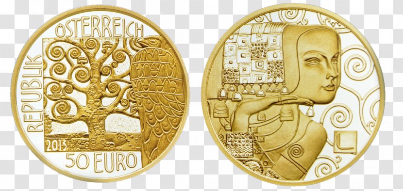 Euro Coins Gold Austria 50 Note - Medal - Coin Transparent PNG