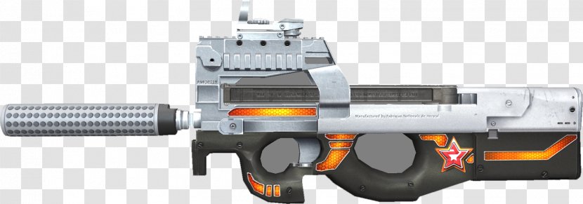 Point Blank FN P90 Weapon Firearm Heckler & Koch MP5 - Gun Barrel Transparent PNG