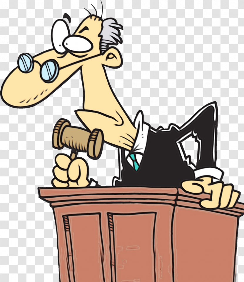 Clip Art Cartoon Judge Image - Civil Law - Court Transparent PNG