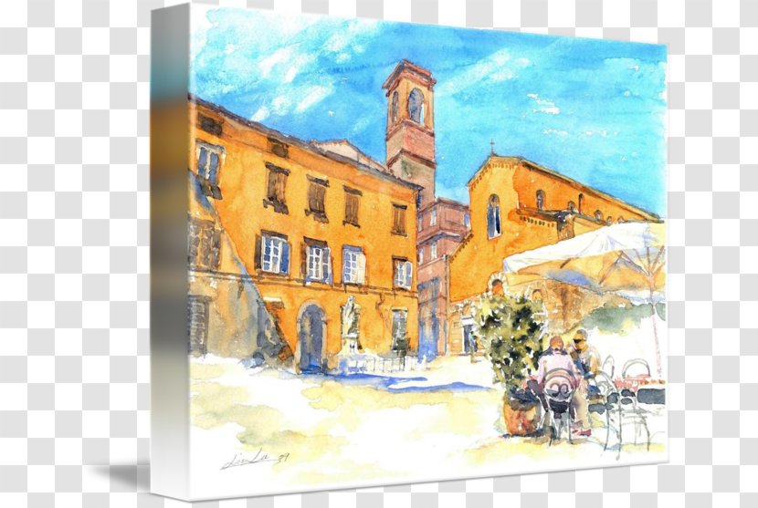 Watercolor Painting Lucca Gallery Wrap Canvas - Paint Transparent PNG