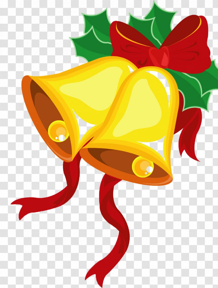 Christmas Cartoon Graphic Design - Fruit - Yellow Bell Picture Material Transparent PNG