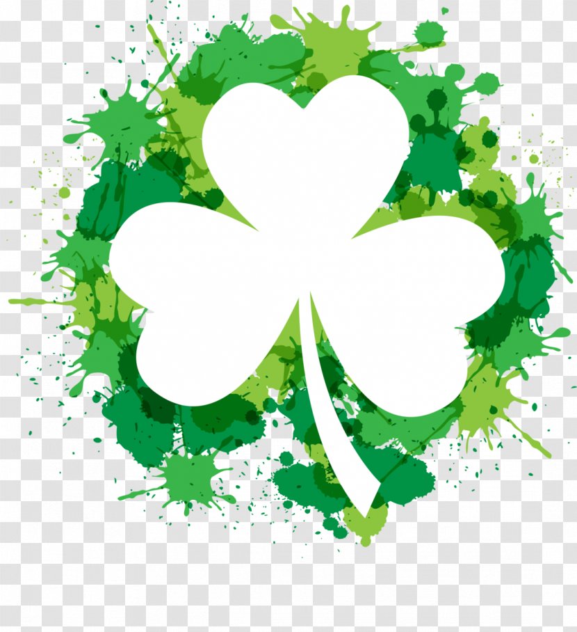 Shamrock Saint Patrick's Day Four-leaf Clover Clip Art - Petal - St. Poster Transparent PNG