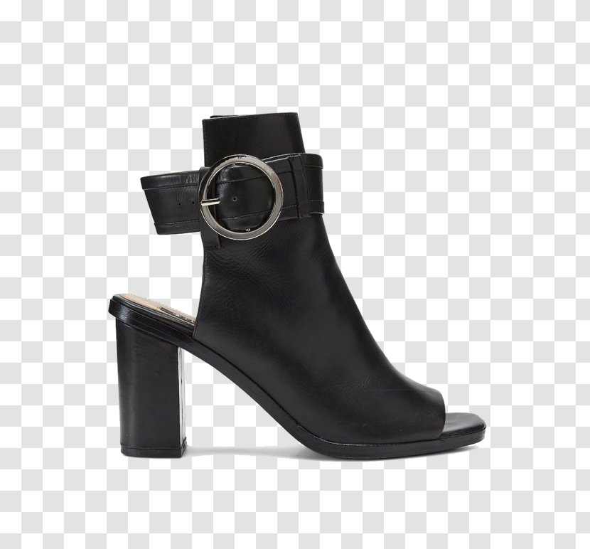 High-heeled Shoe Boot Botina Leather - Black - Pierre Balmain Jeans Transparent PNG