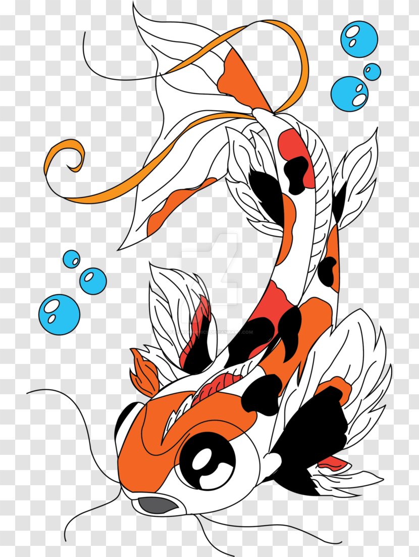 Clip Art Illustration Graphic Design Line Cartoon - Fish - Dao Transparent PNG