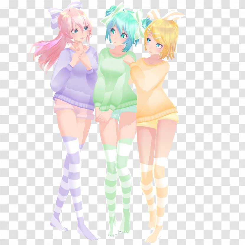 MikuMikuDance Hatsune Miku Clothing Kagamine Rin/Len Vocaloid - Watercolor Transparent PNG