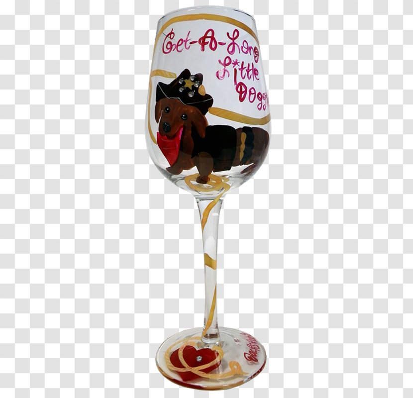 Wine Glass Champagne - Dachshund And Flag Transparent PNG