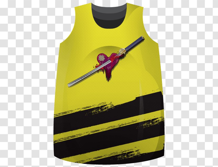 T-shirt Gilets Sleeveless Shirt - Yellow - Roller Derby Transparent PNG