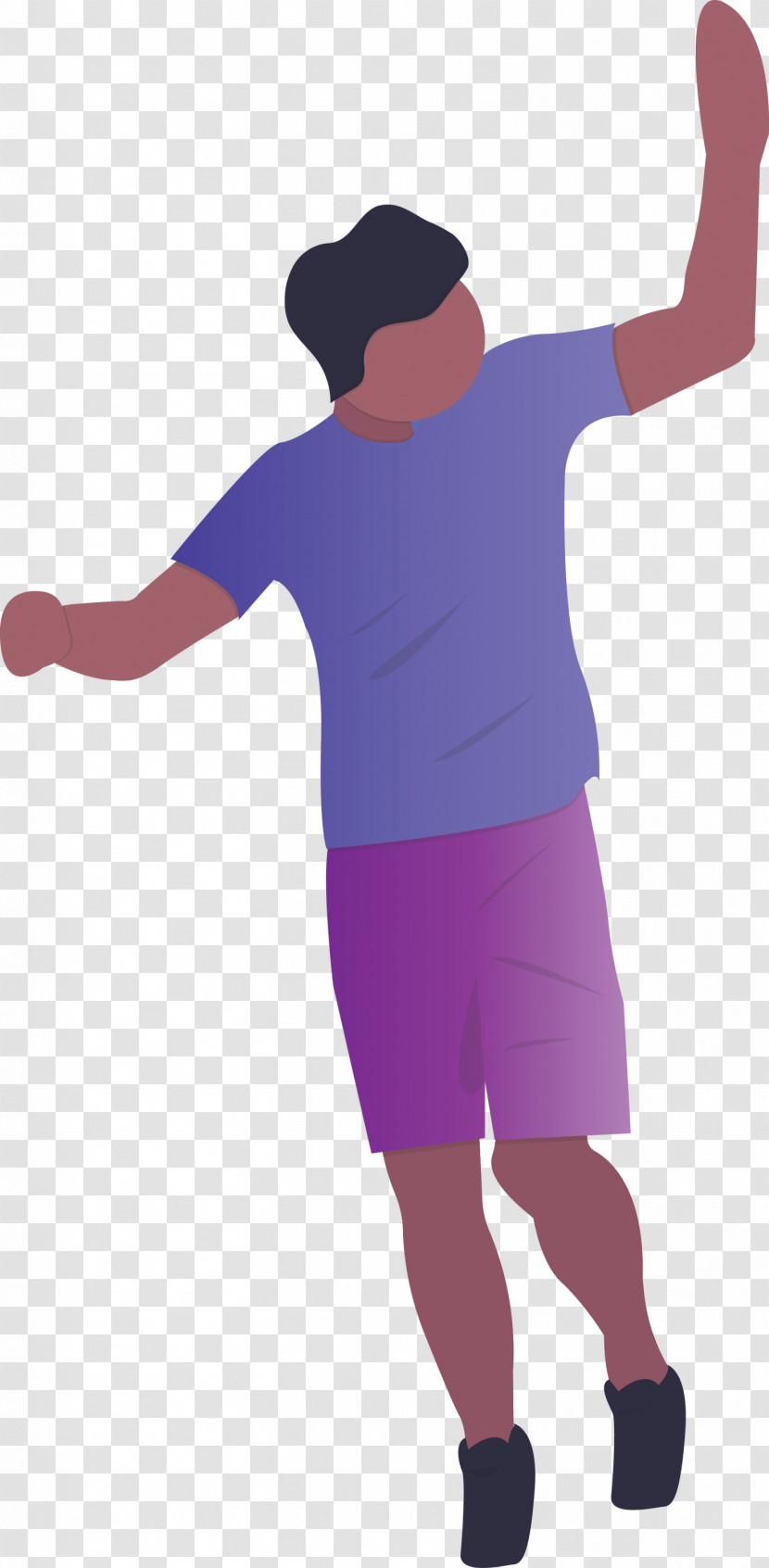 Standing Arm Shoulder Purple Joint Transparent PNG