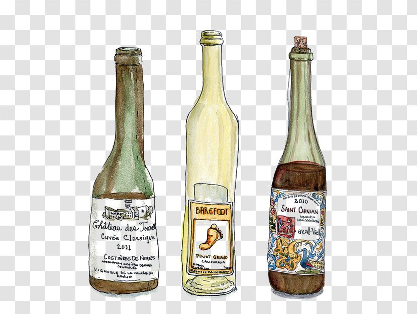 Wine Liqueur Cider Beer Bottle - Graffiti Transparent PNG