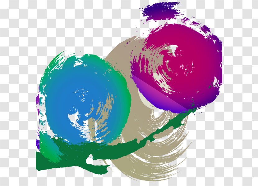 Abstraction Google Images - Color - Hand Painted Abstract Sphere Transparent PNG