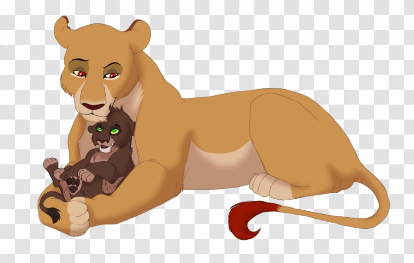 Lion Artist Cat - Mom And Daughter Transparent PNG