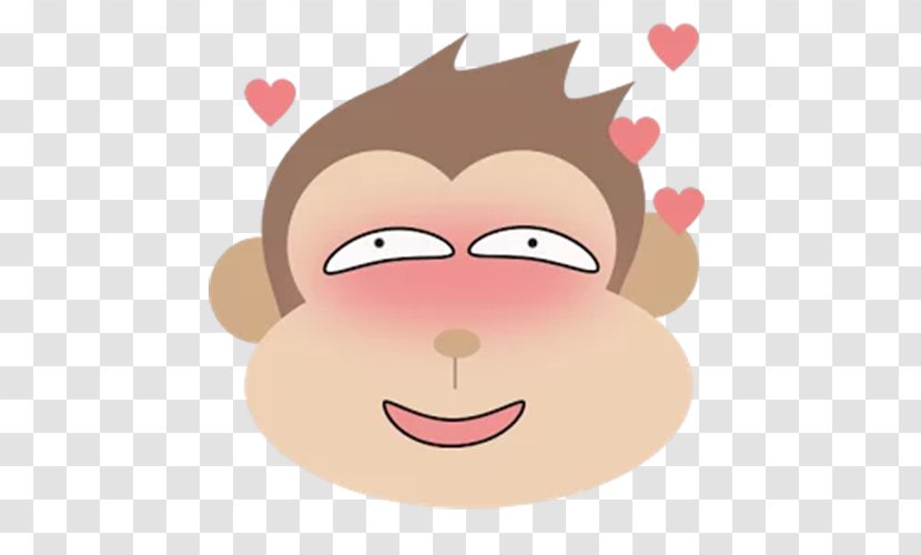 Sticker Facial Expression Face - Cartoon - Silly Monkey Transparent PNG