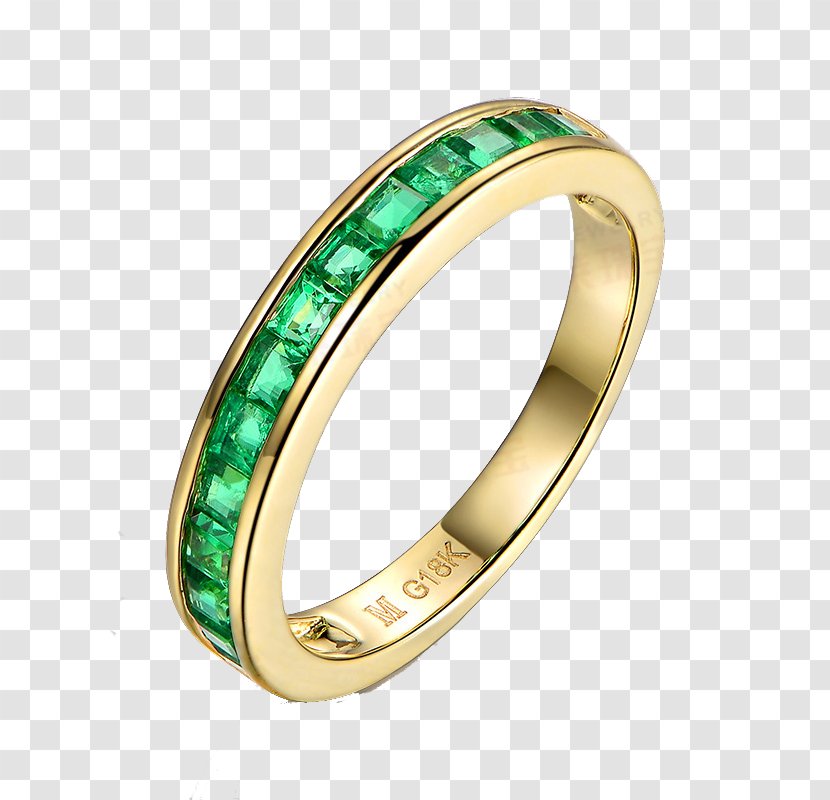 Ring Gemstone Emerald Jewellery Diamond - Carat - Rings Transparent PNG