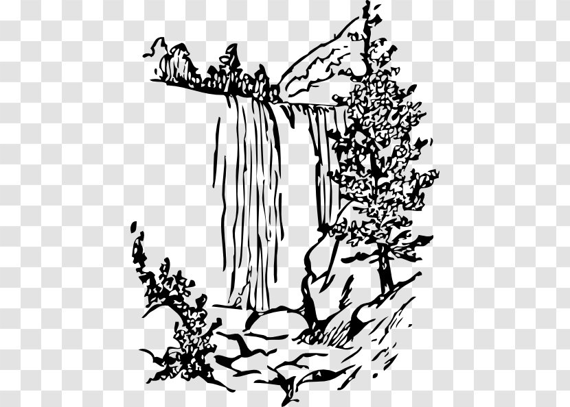 Nature Drawing Clip Art - Branch - Water Falling Cliparts Transparent PNG