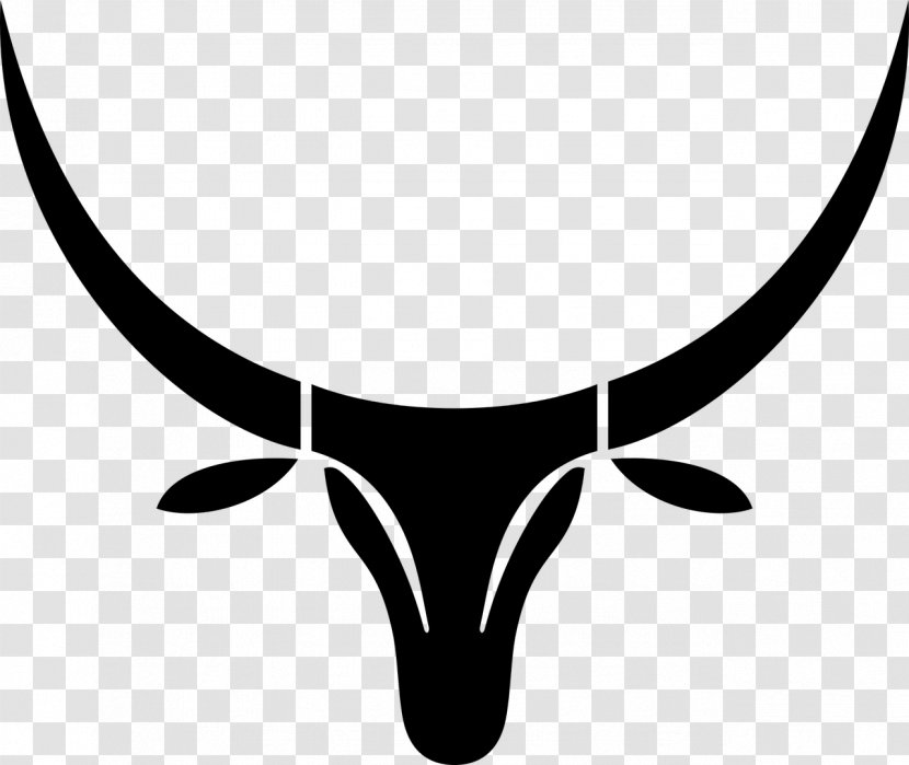 Brahman Cattle Livestock Branding Horn Logo - Zebu Transparent PNG