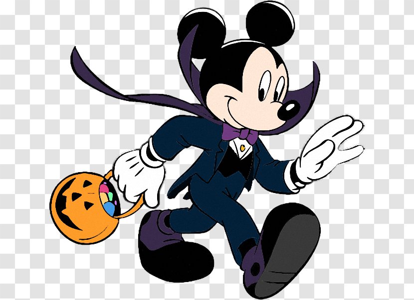 Mickey Mouse Minnie Halloween The Walt Disney Company Clip Art - Vertebrate...