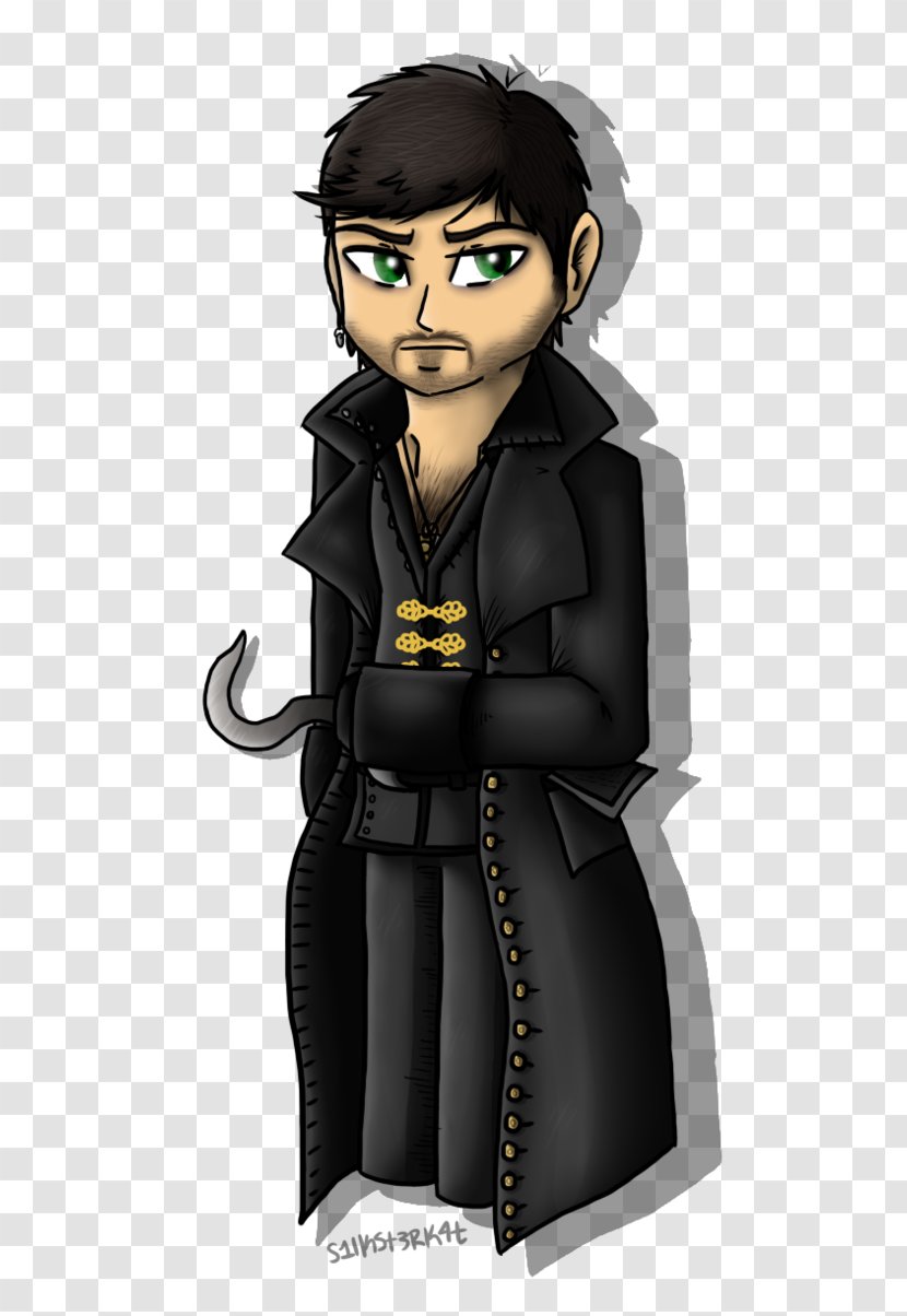 Black Hair Cartoon Character Fiction - Captain Hook Transparent PNG