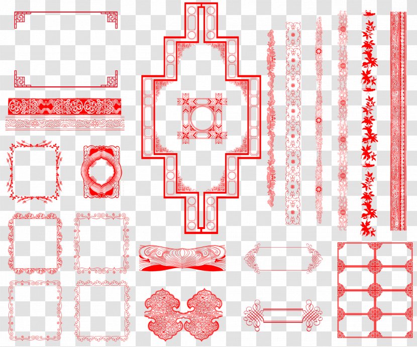 Image Design Adobe Photoshop Motif - Flower - Red Checkered Border Transparent PNG